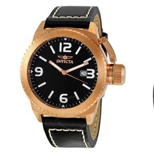 Invicta Corduba Collection Black Dial Black Leather Men's watch